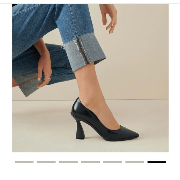 NEW WITHOUT TAG:  Cole Haan Grand Ambition York Pump Black Leather Pointed Toe - Picture 2 of 7